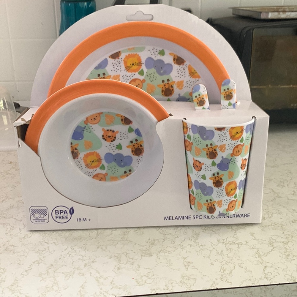 5PC kids dinnerware
